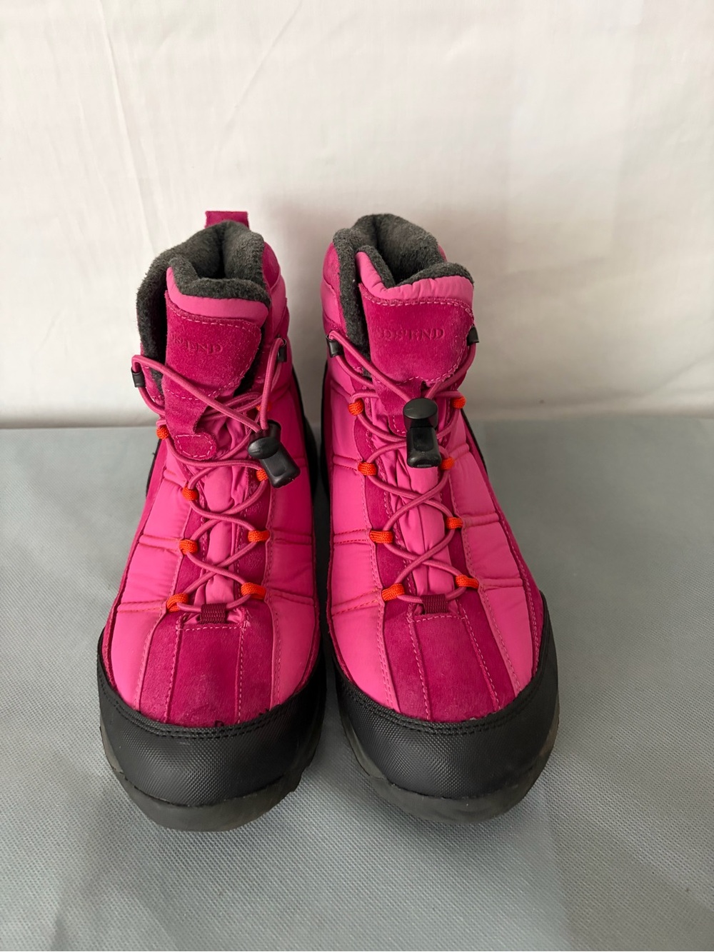 Lands End Pink Quilted Insulated Winter Boots Lace Up Sz 9B (B222) - Picture 2 of 11